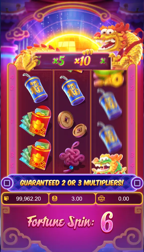 Design visual do Fortune Dragon